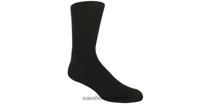 Men SAS Thorlo Crew Socks Cozy X88N24500 Black