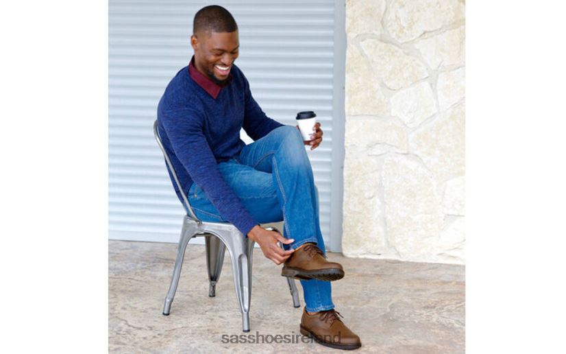 Men SAS Aden Lace Up Oxford Inspired X88N24542 Brown