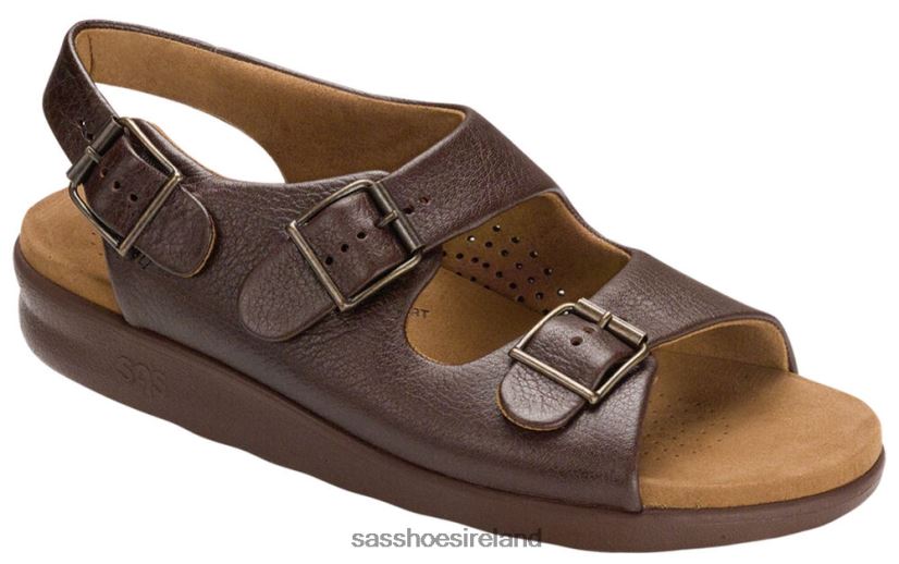 Men SAS Bravo Heel Strap Sandal Versatile X88N24538 Brown