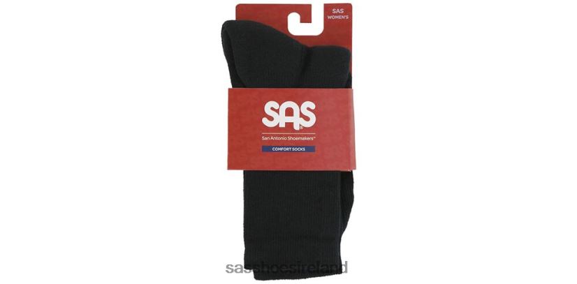 Women SAS Crew Walker Socks Cozy X88N24469 Black