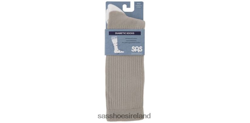 Women SAS Diabetic Crew Socks Cozy X88N24483 Khaki