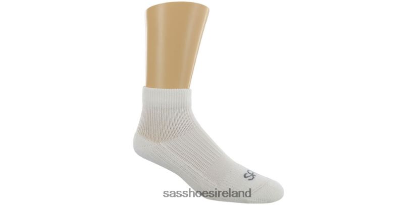Women SAS Diabetic QTR Crew Socks Cozy X88N24464 White