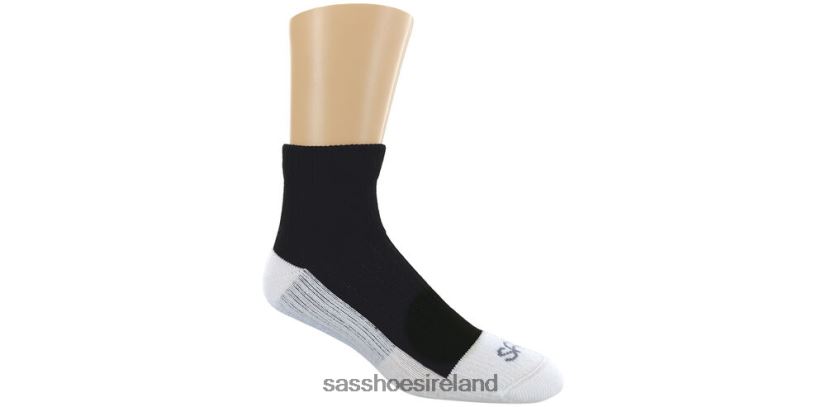 Women SAS Diabetic QTR Crew Socks Cozy X88N24474 Black