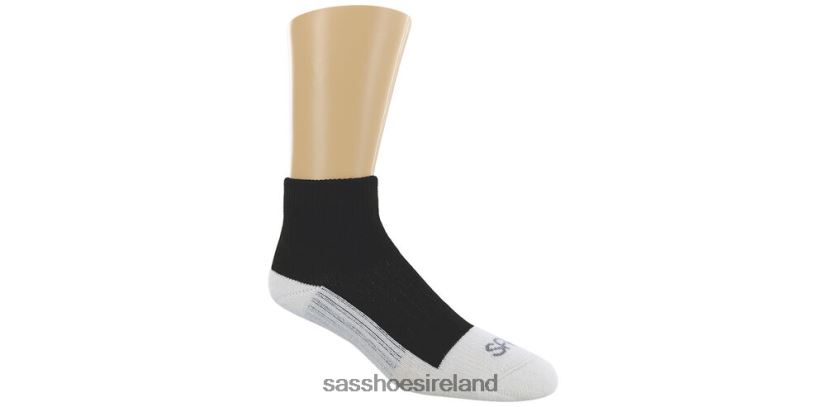 Women SAS Diabetic QTR Crew Socks Cozy X88N24475 Black