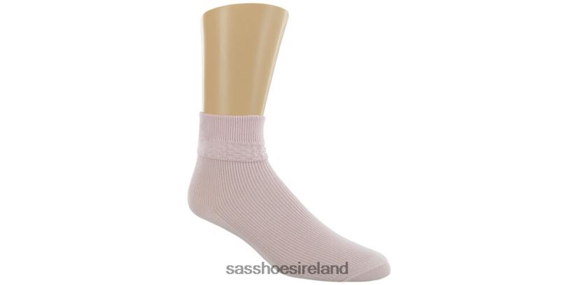 Women SAS Ruffled Diamond Socks Cozy X88N24486 Pink