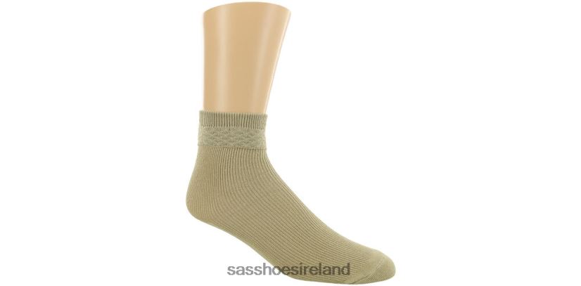 Women SAS Ruffled Diamond Socks Cozy X88N24488 Khaki