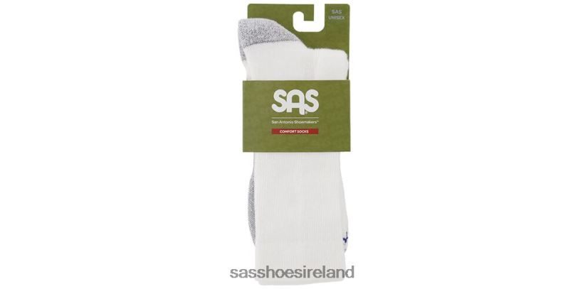 Women SAS Unisex Crew Socks Cozy X88N24504 White