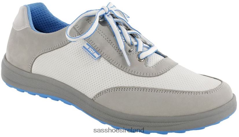 Women SAS Sporty Lace Up Sneaker Energetic X88N24305 Gray/White