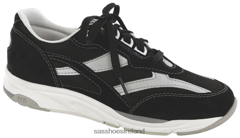 Women SAS Tour Mesh Lace Up Sneaker Energetic X88N24296 Black/Silver