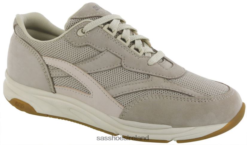 Women SAS Tour Mesh Lace Up Sneaker Energetic X88N24297 Taupe/Pink