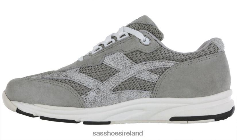 Women SAS Tour Mesh Lace Up Sneaker Energetic X88N24299 Plata Mix