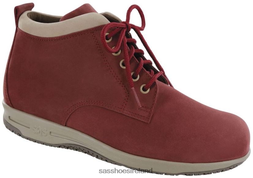 Women SAS Gretchen Chukka Boot Versatile X88N24377 Red/Taupe