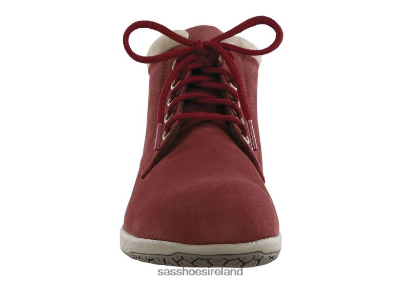 Women SAS Gretchen Chukka Boot Versatile X88N24377 Red/Taupe