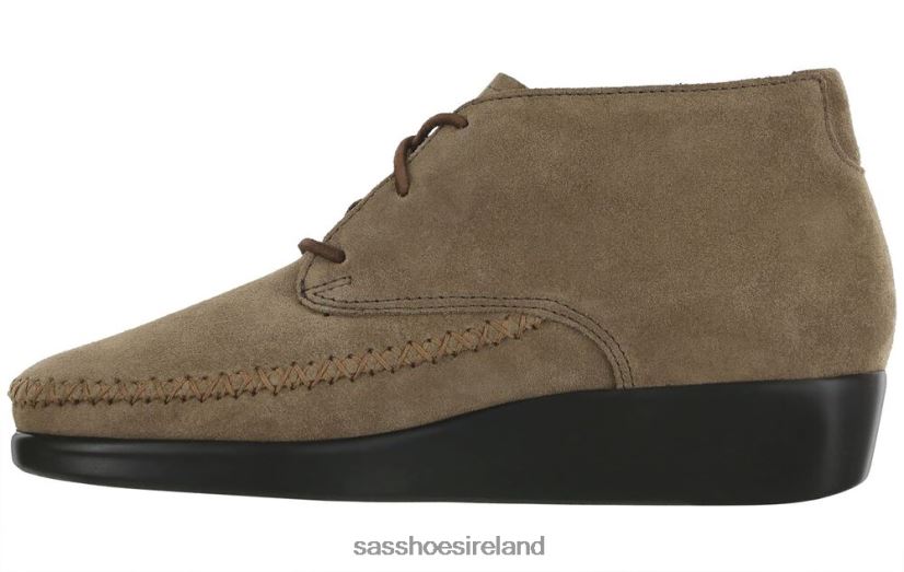 Women SAS Kich Lace Up Ankle Boot Versatile X88N24430 Almond