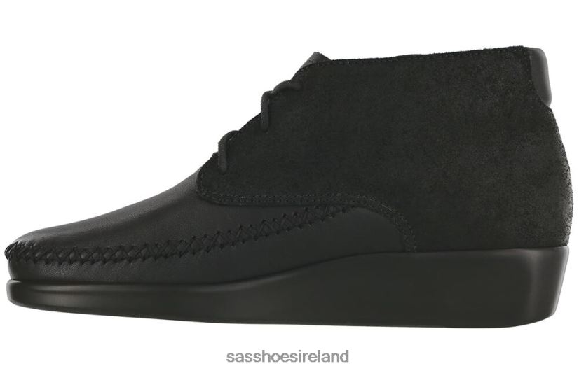 Women SAS Kich Lace Up Ankle Boot Versatile X88N24439 Licorice