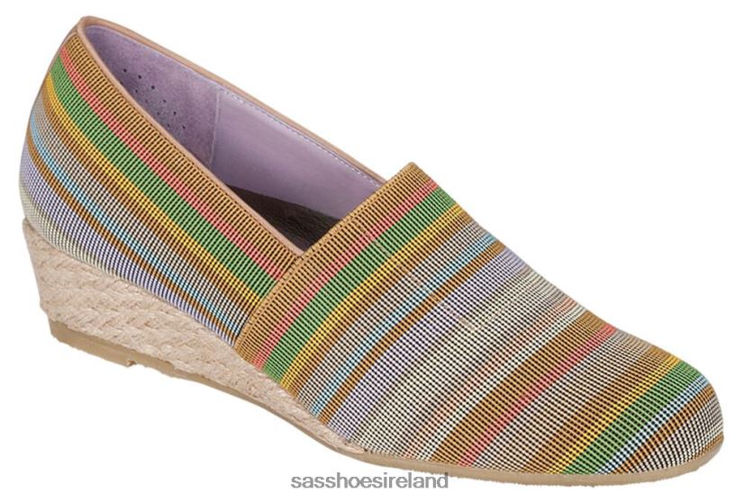 Women SAS Becky Wedge Slip On Versatile X88N24399 Tan