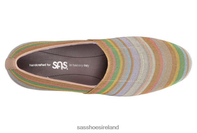 Women SAS Becky Wedge Slip On Versatile X88N24399 Tan