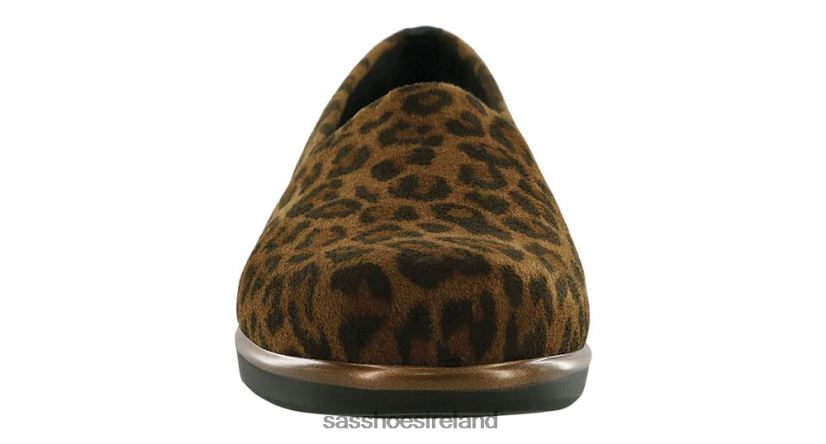 Women SAS Bliss Slip On Wedge Versatile X88N24248 Tan Leopard