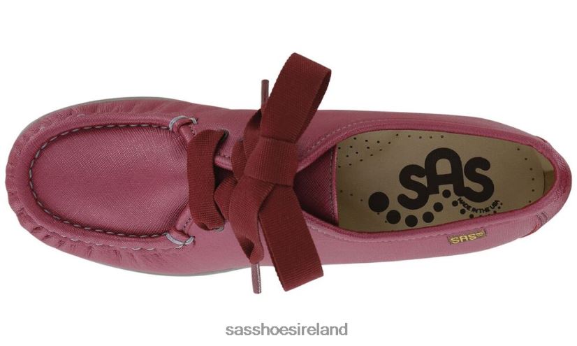 Women SAS Bounce Lace Up Moc Versatile X88N24275 Cranberry