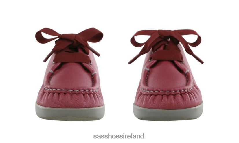 Women SAS Bounce Lace Up Moc Versatile X88N24275 Cranberry