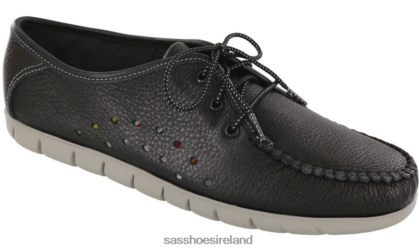 Women SAS Breezy Lace Up Moc Versatile X88N24277 Black