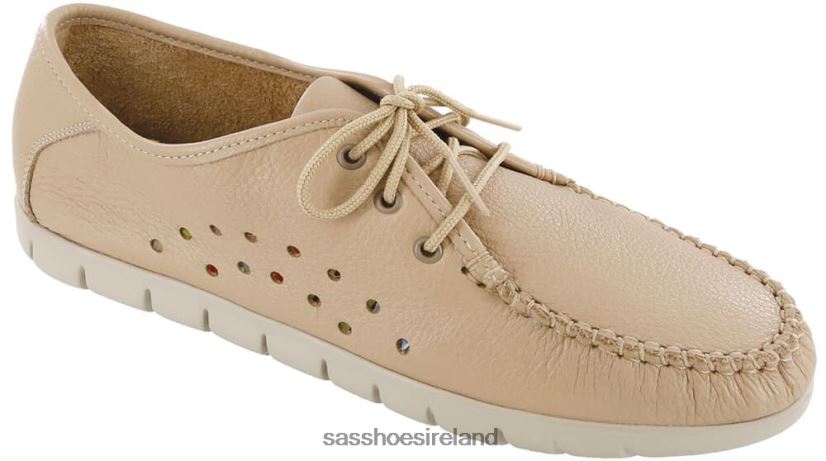 Women SAS Breezy Lace Up Moc Versatile X88N24278 Latte
