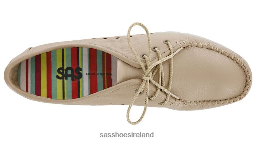 Women SAS Breezy Lace Up Moc Versatile X88N24278 Latte