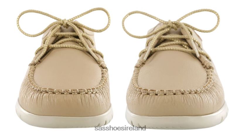 Women SAS Breezy Lace Up Moc Versatile X88N24278 Latte