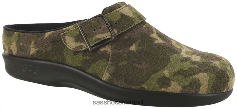 Women SAS Clog Slip On Loafer Versatile X88N24223 Camo
