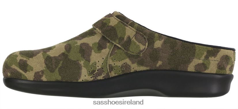 Women SAS Clog Slip On Loafer Versatile X88N24223 Camo