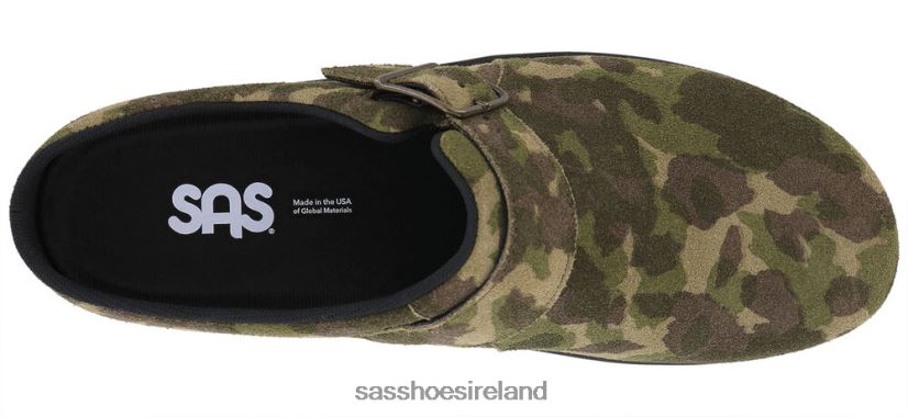Women SAS Clog Slip On Loafer Versatile X88N24223 Camo