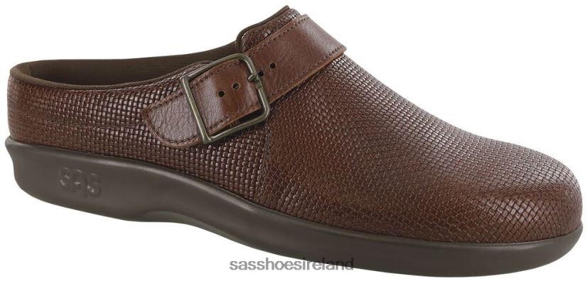 Women SAS Clog Slip On Loafer Versatile X88N24238 Woven Brown