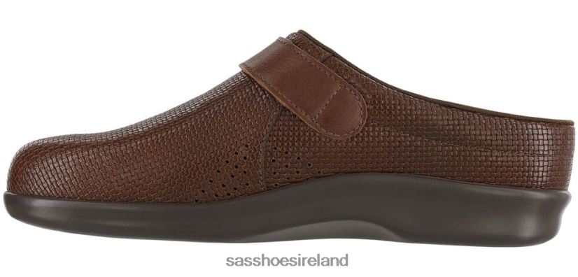 Women SAS Clog Slip On Loafer Versatile X88N24238 Woven Brown