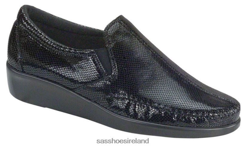 Women SAS Dream Slip On Loafer Versatile X88N24181 Black Snake