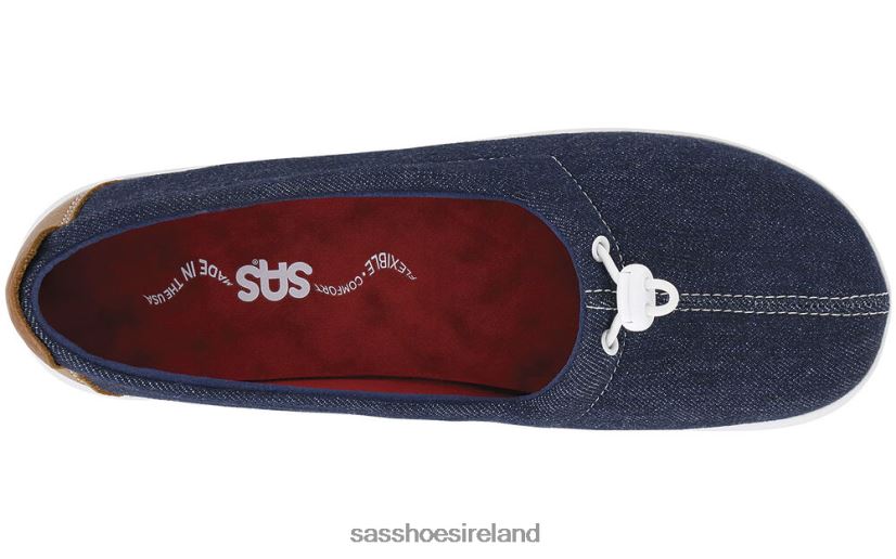 Women SAS Funk Active Slip On Loafer Versatile X88N24231 Blue Jean
