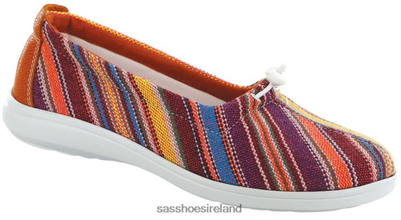 Women SAS Funk Active Slip On Loafer Versatile X88N24259 Lava Stripe