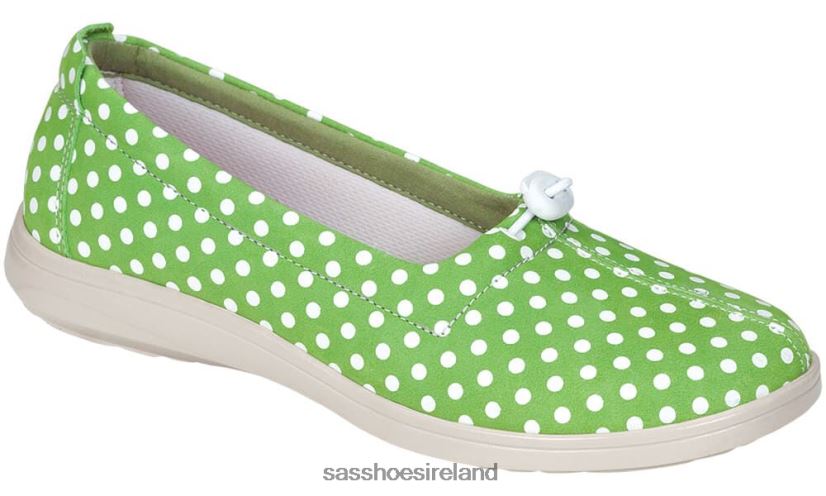 Women SAS Funk Active Slip On Loafer Versatile X88N24261 Verde Dot