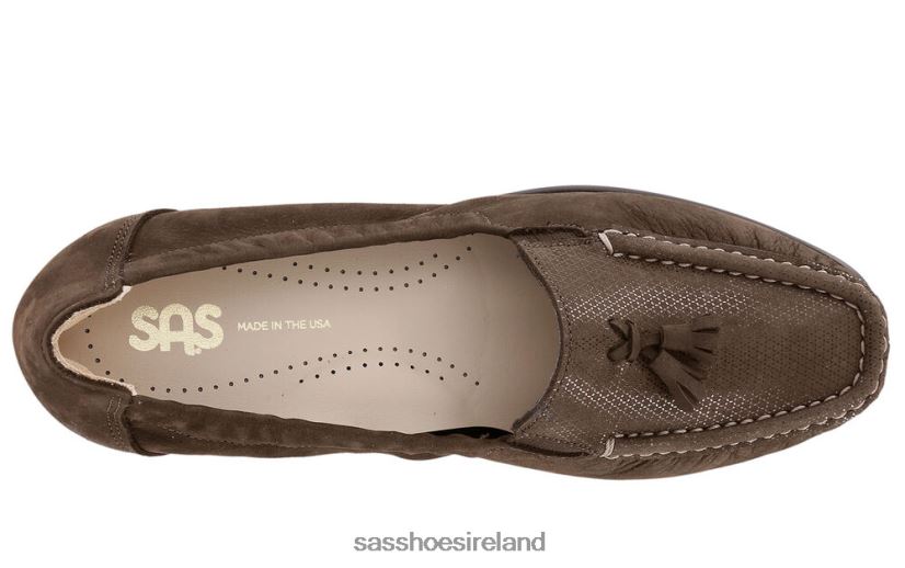 Women SAS Hope Slip On Loafer Versatile X88N24207 Brown Turf
