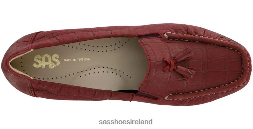 Women SAS Hope Slip On Loafer Versatile X88N24212 Red Croc