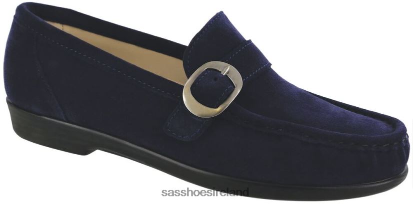 Women SAS Lara Slip On Loafer Versatile X88N24227 Navy Suede