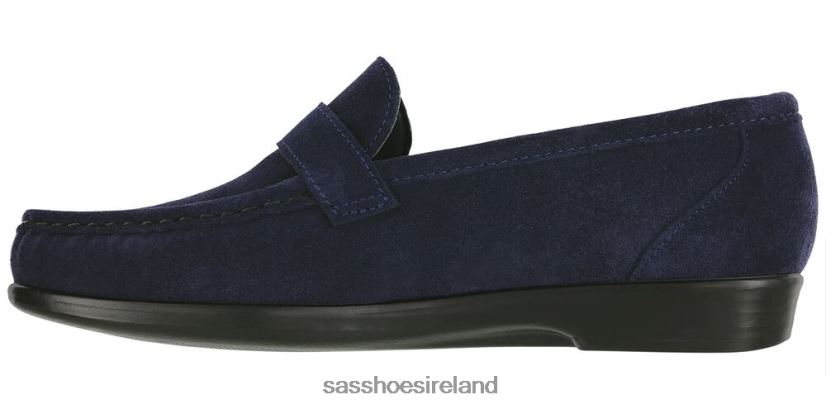 Women SAS Lara Slip On Loafer Versatile X88N24227 Navy Suede