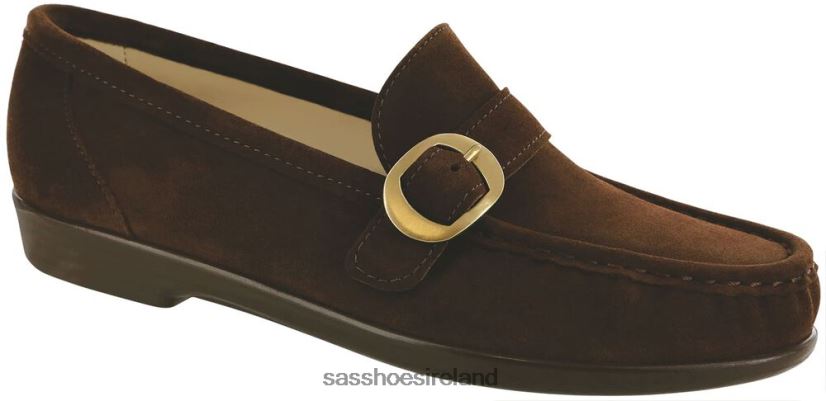 Women SAS Lara Slip On Loafer Versatile X88N24244 Brown Suede