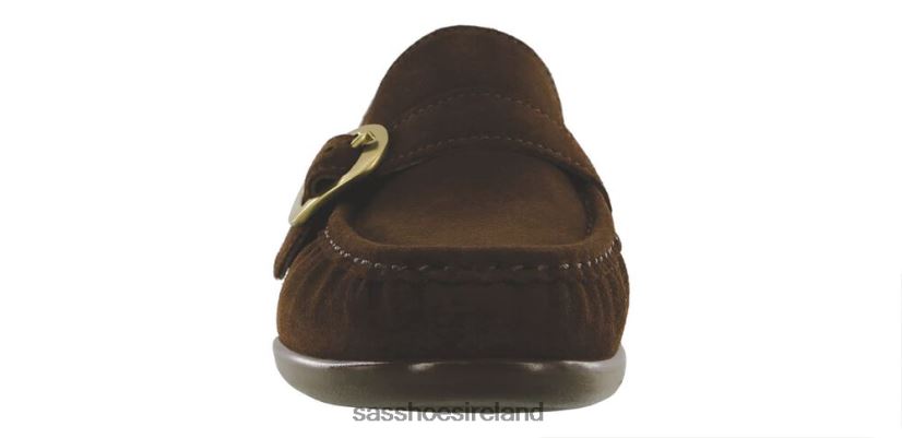 Women SAS Lara Slip On Loafer Versatile X88N24244 Brown Suede