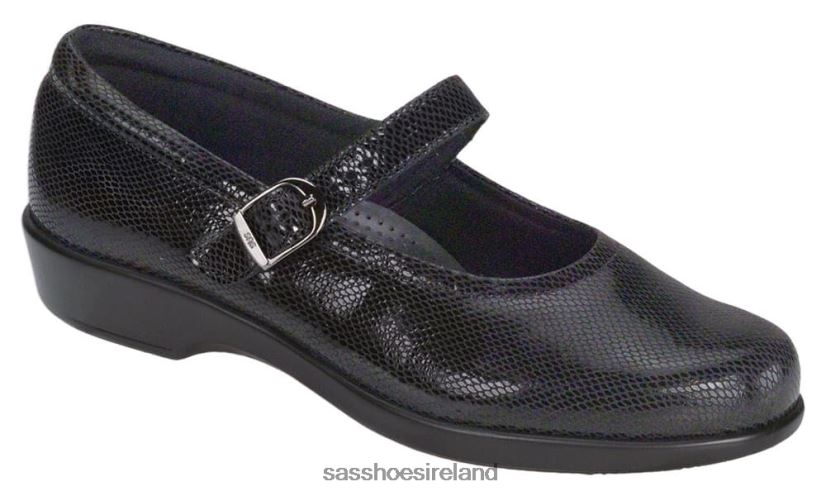 Women SAS Maria Mary Jane Shoe Versatile X88N24175 Black Snake