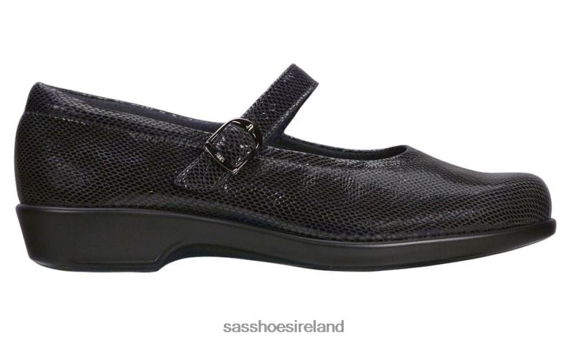Women SAS Maria Mary Jane Shoe Versatile X88N24175 Black Snake