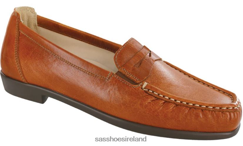 Women SAS Penny J Slip On Loafer Versatile X88N24226 Chestnut