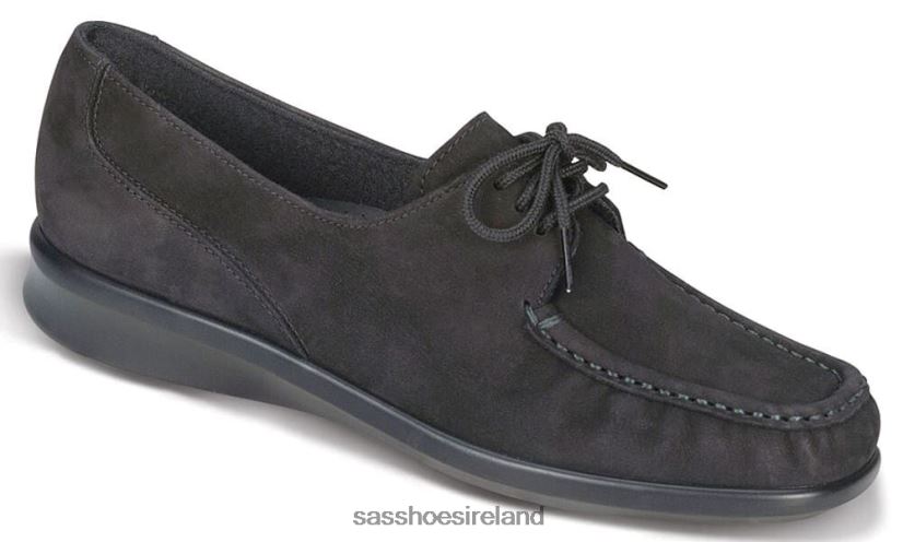 Women SAS Petra Lace Up Loafer Versatile X88N24396 Charcoal Nubuck