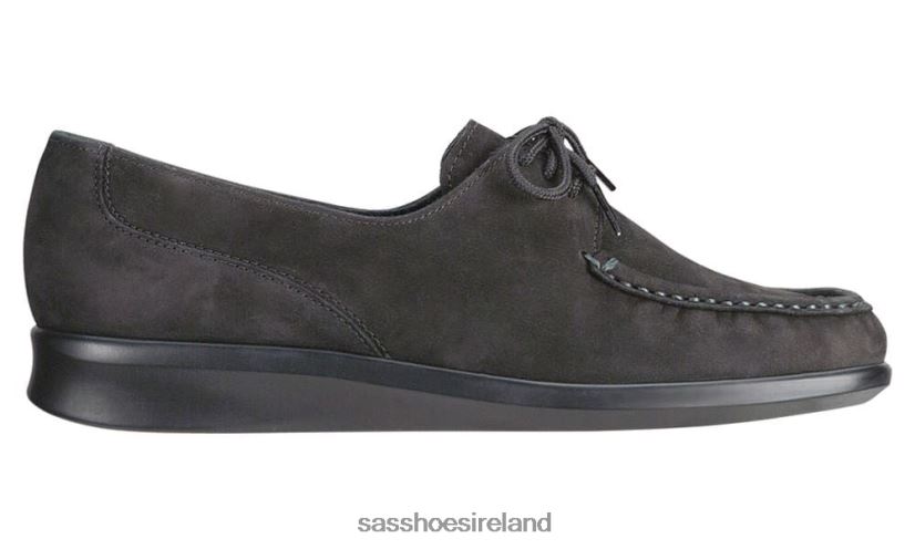 Women SAS Petra Lace Up Loafer Versatile X88N24396 Charcoal Nubuck