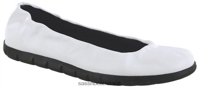 Women SAS Radiant Ballet Flat Versatile X88N2426 Chalk