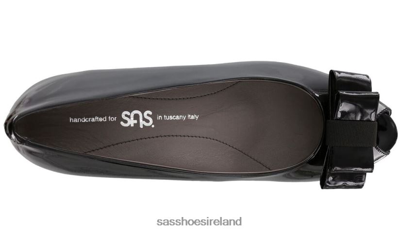 Women SAS Ava Peep Toe Wedge Inspired X88N24401 Black Patent